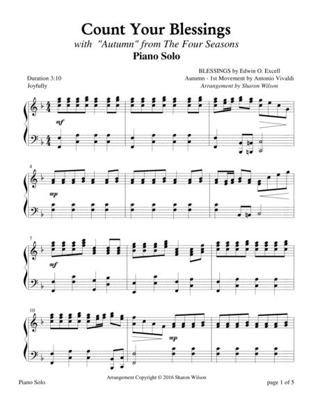 The Four Seasons Hymn Medleys: Count Your Blessings (arr. Sharon Wilson)
