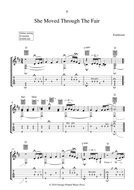 SHE MOVED THROUGH THE FAIR (arr. Lee Mitchell)