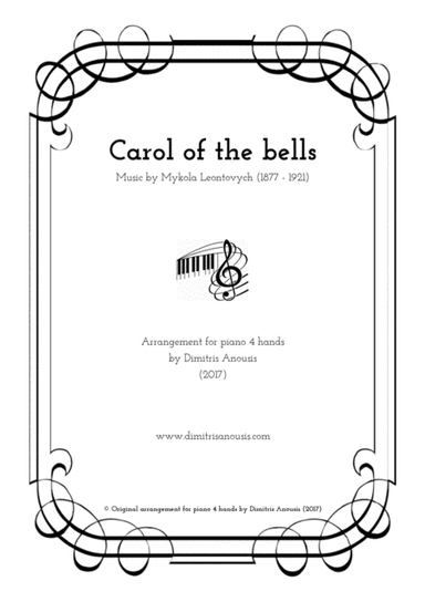 Carol of the bells - Amazing piano 4 hands arrangement (arr. Dimitris Anousis)