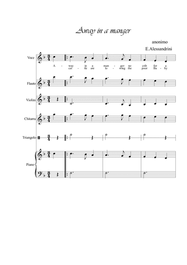 Away in a manger (arr. Ester Alessandrini)
