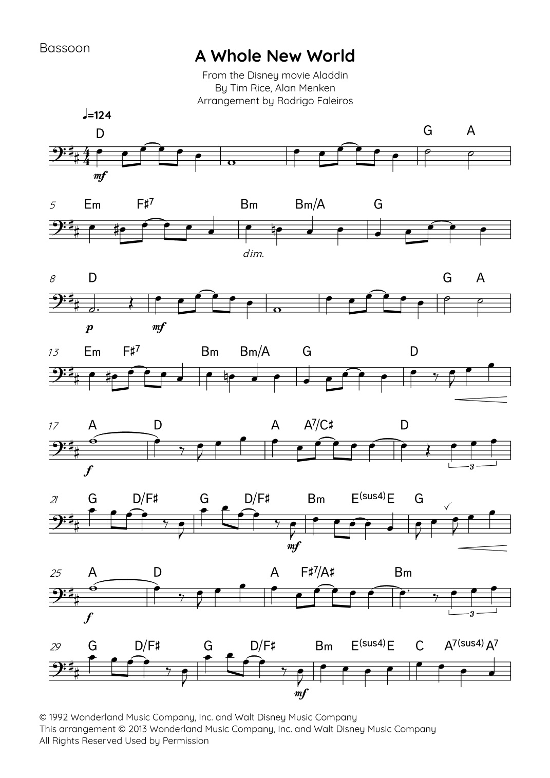 A Whole New World (arr. Rodrigo Faleiros)