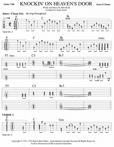 Knockin' On Heaven's Door (arr. Jorge Juárez)