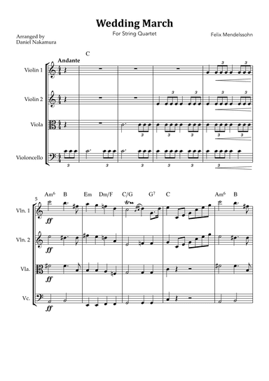 Wedding March (arr. Daniel Nakamura)