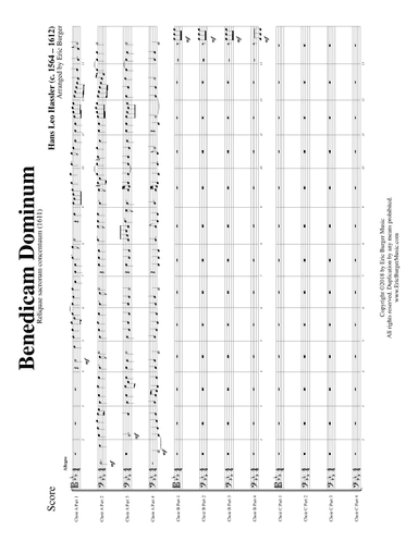 Benedicam Dominum for Trombone or Low Brass Duodectet (12 Part Ensemble) (arr. Eric Burger Music)