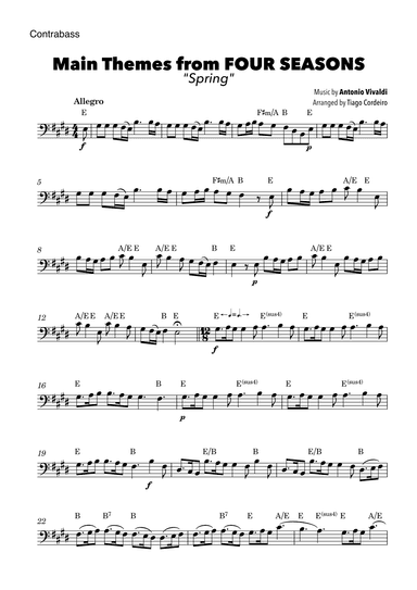 Main Themes from Four Seasons “Spring” (arr. Tiago Cordeiro)