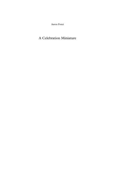 A Celebration Miniature!