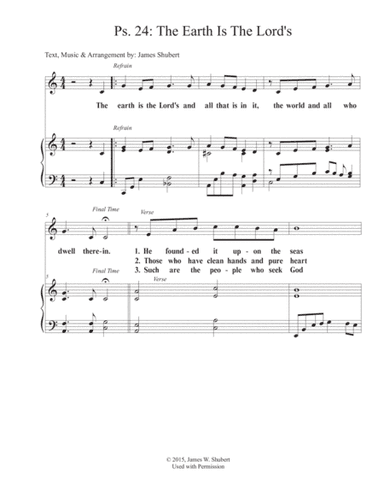 Ps. 24: The Earth Is The Lord