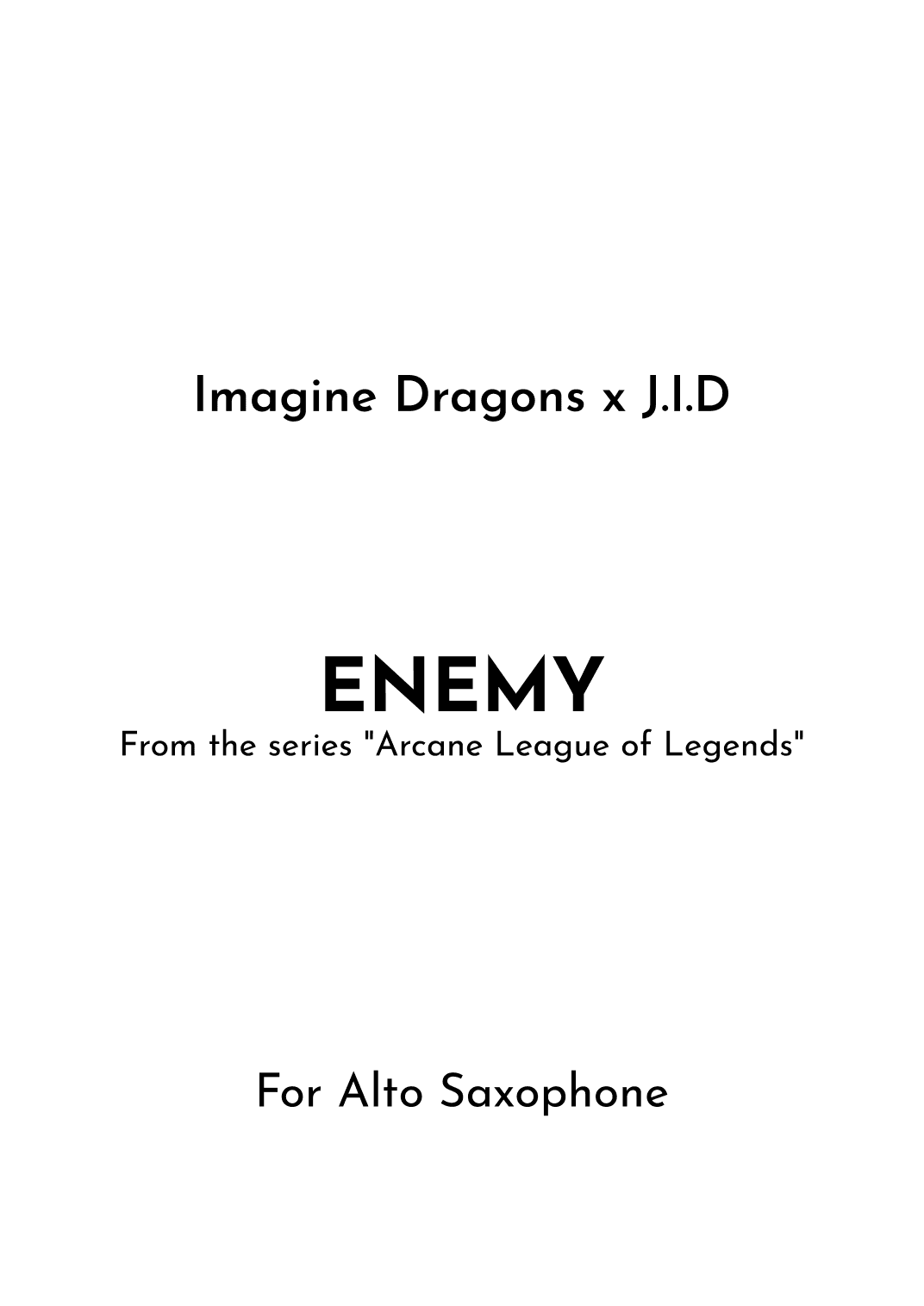 Enemy (arr. Jireh J.)