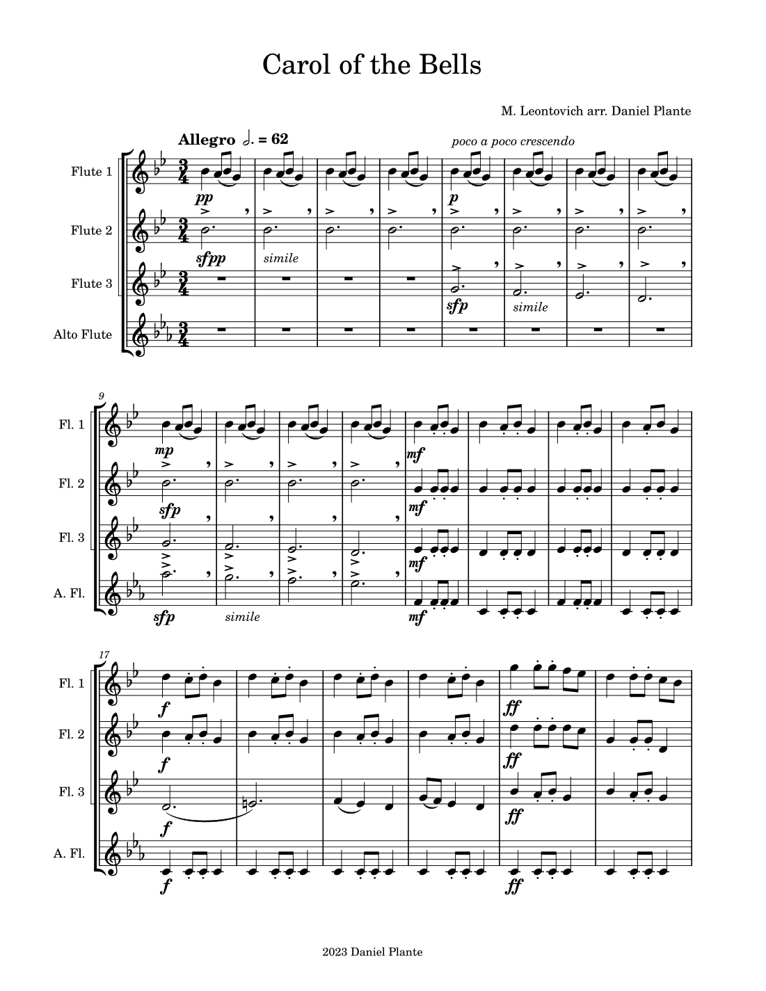 Carol of the Bells (arr. Daniel Plante)