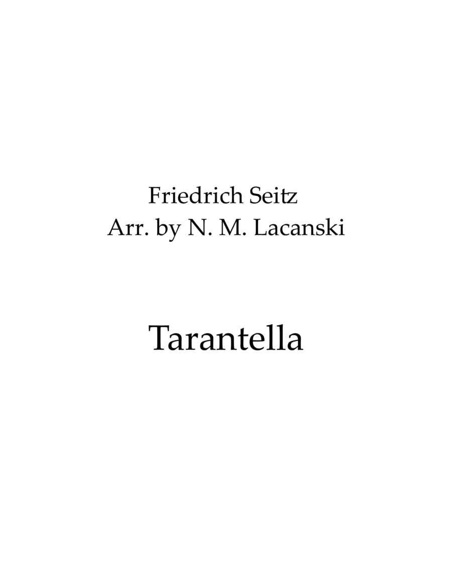 Tarantella (arr. Nick Lacanski)