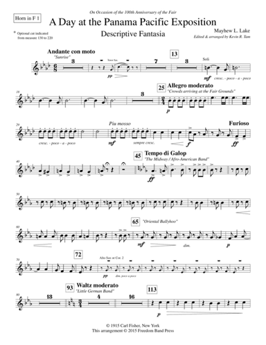A Day at the Panama Pacific Exhibition - #2 Brass & Percussion Parts (arr. Kevin R. Tam)