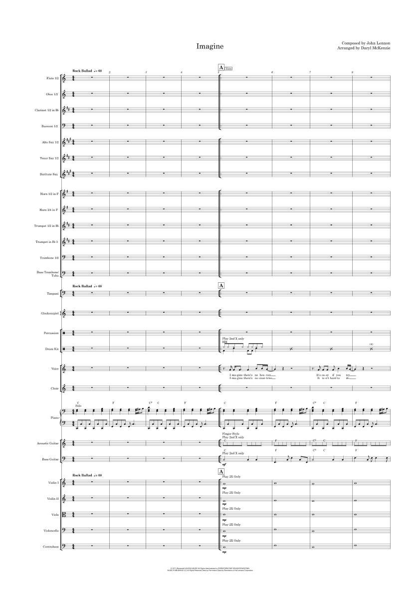 Imagine (arr. Daryl McKenzie)