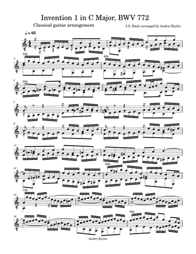 Invention 1 in C Major, BWV 772 (arr. Andrei Krylov)