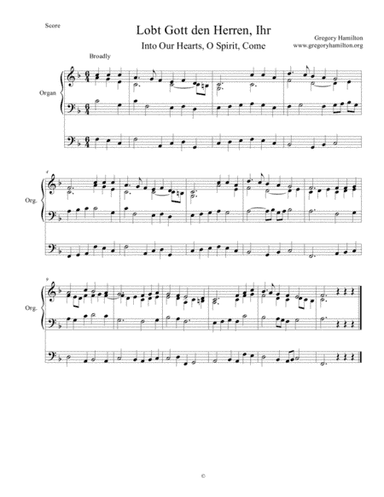 Lobt Gott den Herren Ihr - Sing Praise to God, the Highest Good.