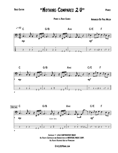 Nothing Compares 2 U (arr. P Welsh)