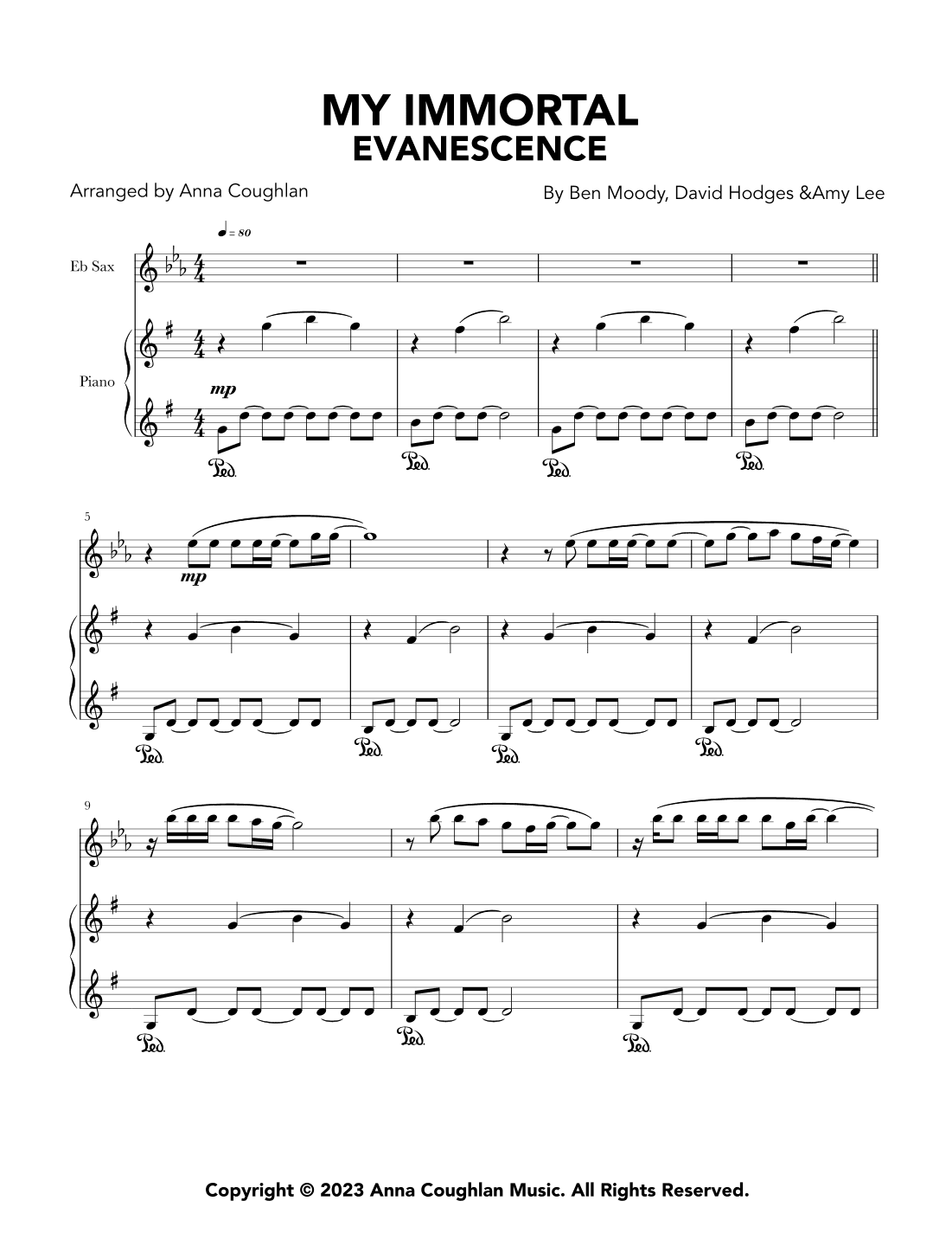 My Immortal (arr. Anna Coughlan)