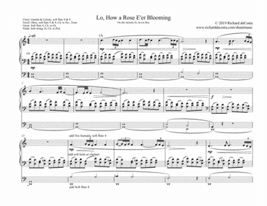 Lo, How a Rose E'er Blooming for Organ (arr. Richard deCosta)