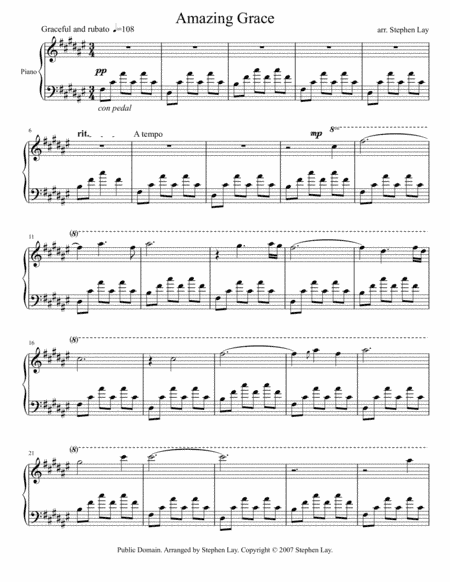 Amazing Grace (arr. Stephen Lay)