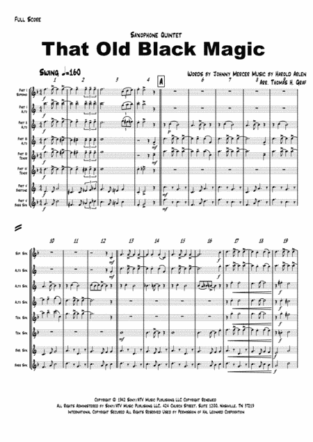 That Old Black Magic (arr. Thomas H. Graf)