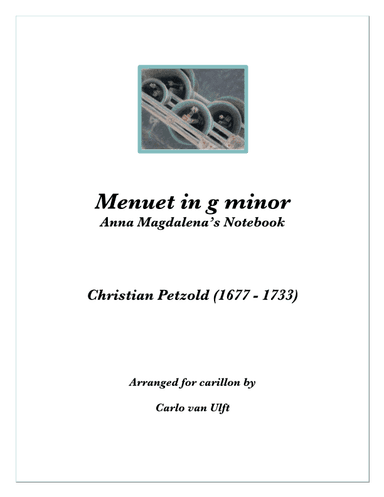 Menuet in g minor (Anna Magdalena Bach's Notebook) (arr. Carlo van Ulft)