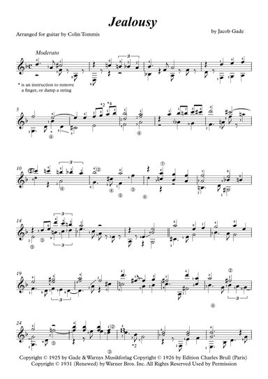 Jalousie (Tango Tzigane) (arr. Colin Tommis)