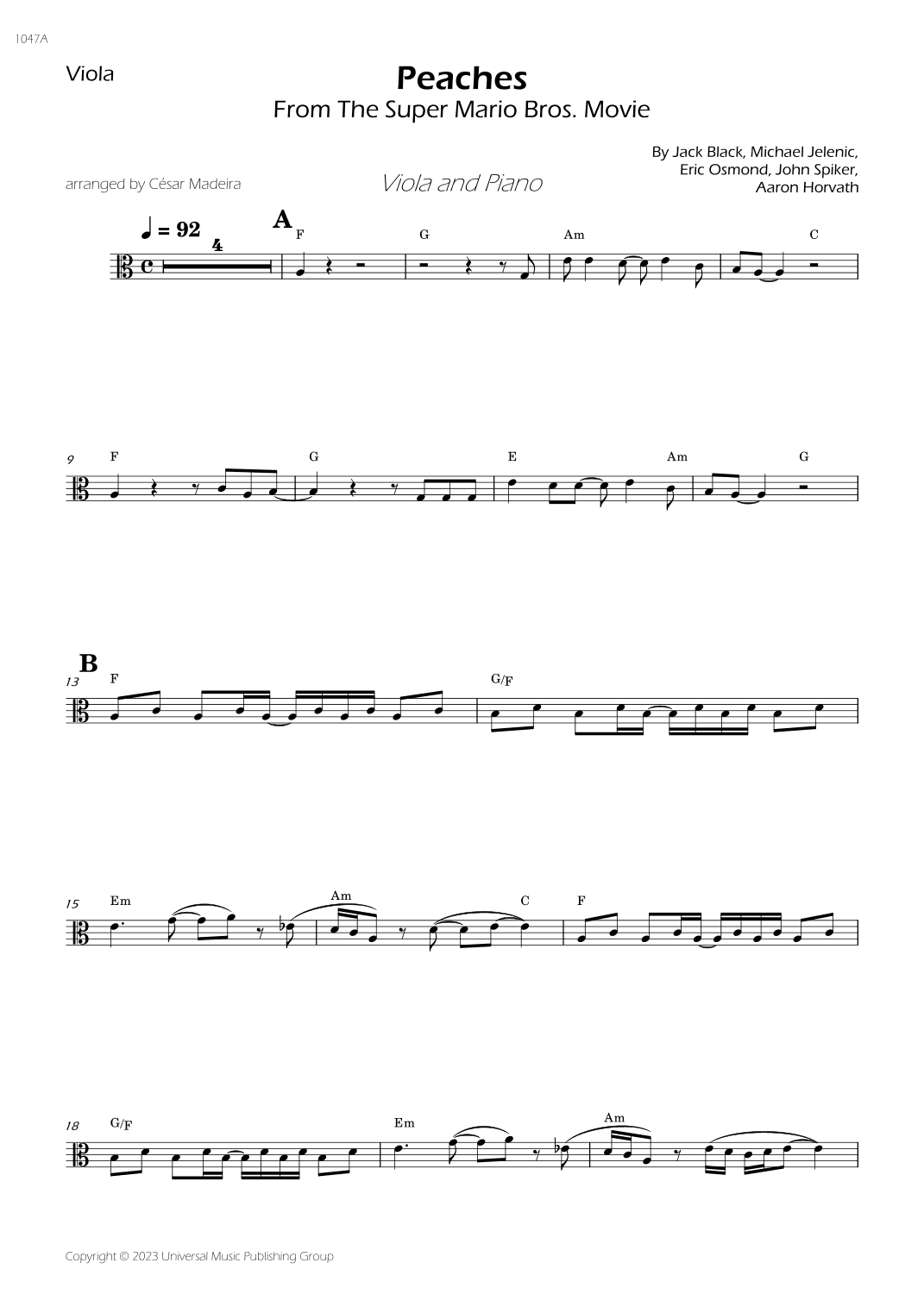 Peaches (arr. César Madeira)