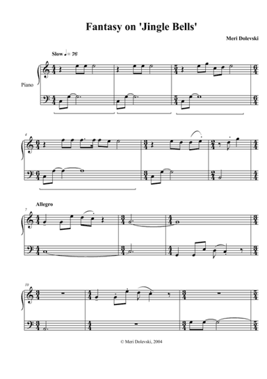 Fantasy on Jingle Bells (arr. Meri Dolevski)