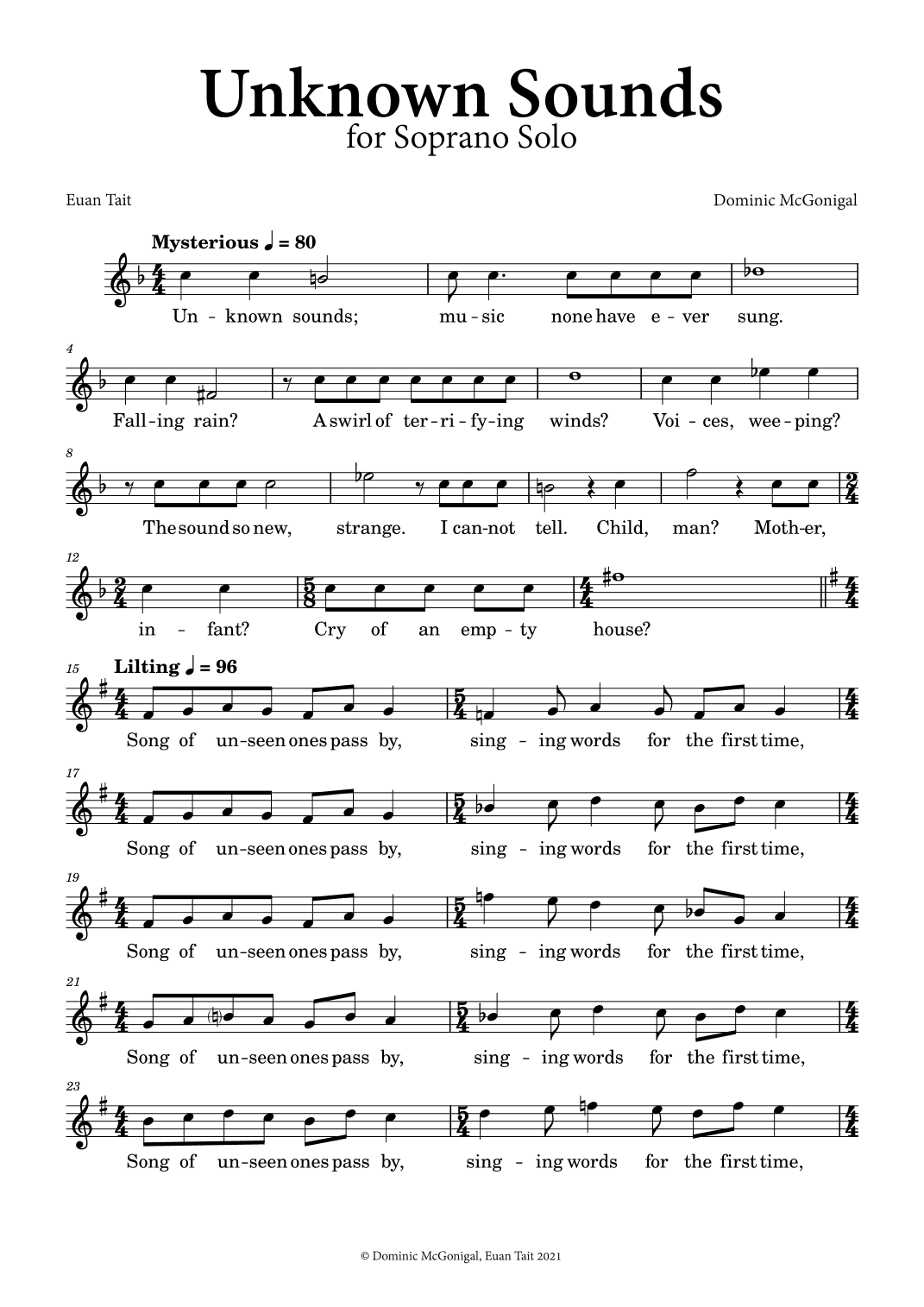 Unknown Sounds (Soprano)