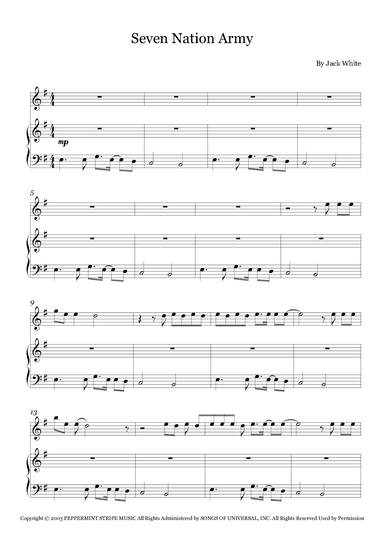 Seven Nation Army (arr. Fernanda Moura)