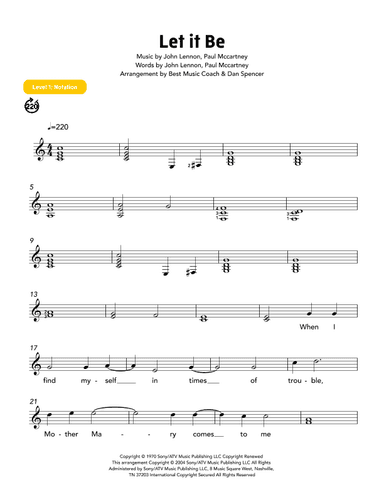Let It Be (arr. Best Music Coach)