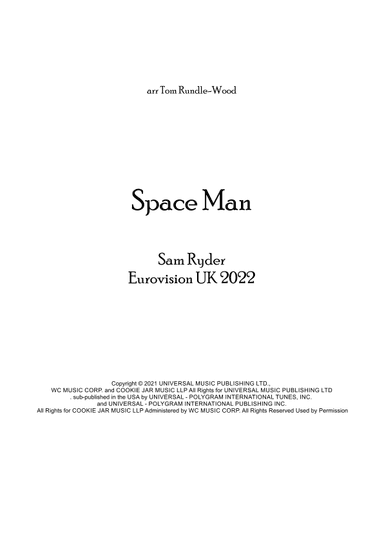 Space Man (arr. Tom Rundle-Wood)