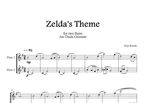 Zelda's Theme (arr. Duda Oriontte)