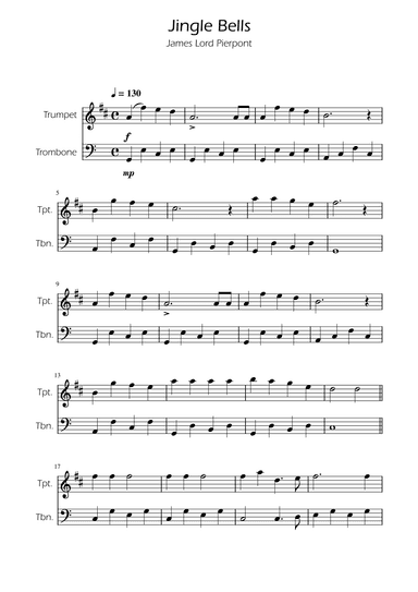 Jingle Bells - Trumpet and Trombone Duet (arr. Ygor Nunes)
