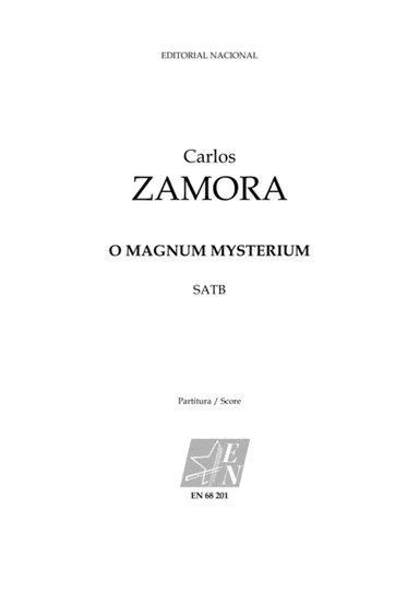 O Magnum Mysterium