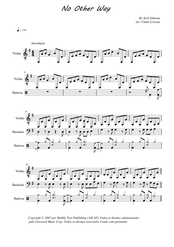 No Other Way (arr. Cleber Domingues)