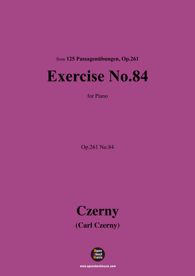 C. Czerny-Exercise No.84,Op.261 No.84 (arr. OSM Press)