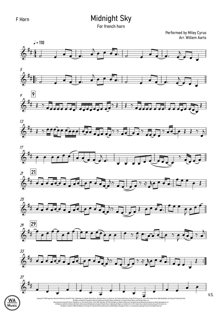 Midnight Sky (arr. Willem Aarts)