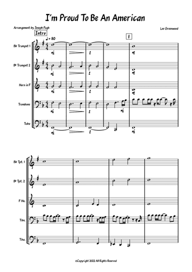 Proud To Be An American (arr. Joseph Pugh)