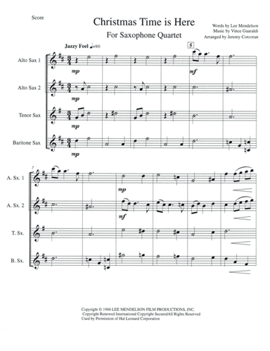 Christmas Time Is Here (arr. Jeremy Corcoran)