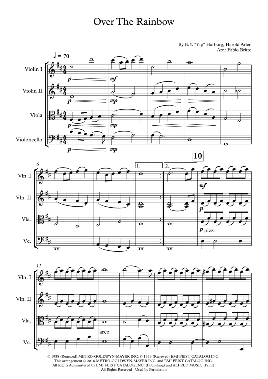 Over The Rainbow (arr. Fabio Britto)