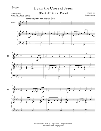 I SAW THE CROSS OF JESUS (Duet – Flute and Piano/Score and Parts) (arr. Gary Lanier)