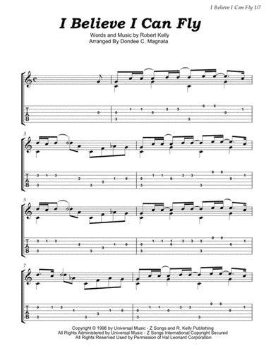 I Believe I Can Fly (arr. Dondee)