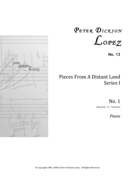 Pieces From A Distant Land, Series 1, No. 1