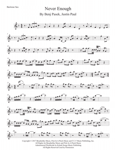 Never Enough (arr. Kevin Busse)
