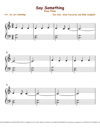 Say Something (arr. Lori Cummings)