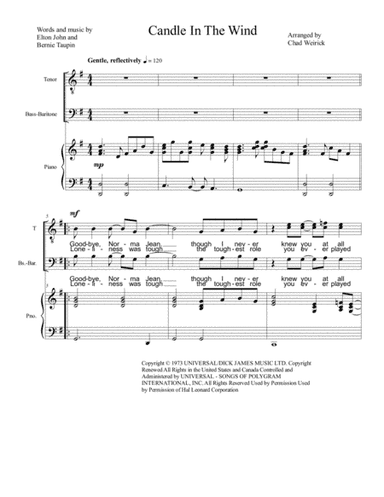 Candle In The Wind (arr. Chad Weirick)