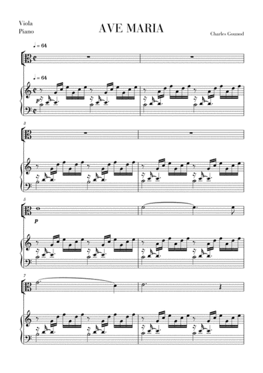 Ave Maria for Viola (arr. Cadenza Editions)