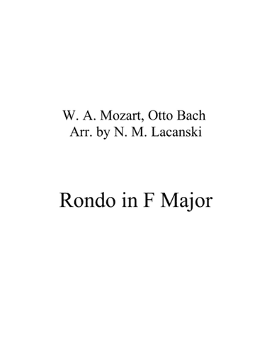 Rondo in F Major (arr. Nick Lacanski)