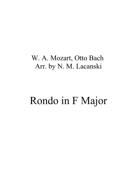 Rondo in F Major (arr. Nick Lacanski)