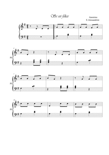 Se sei felice (arr. Ester Alessandrini)